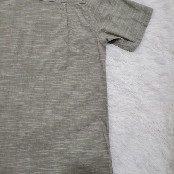 Woolrich Men's Gray Button Up Shirt Large LG, Front Pockets Short Sleeve Casual - Picture 5 of 10